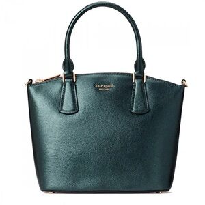 Kate Spade Sylvia Small Crossbody Tote Bag- Deep Evergreen Metallic - NWOT